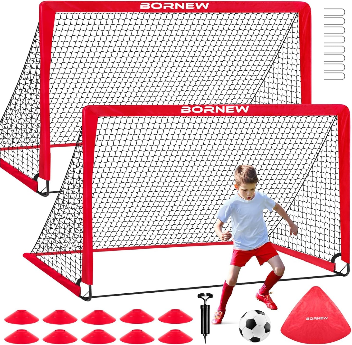 Kids Soccer Goal Set for Backyard Training and Fun Ages 3-16