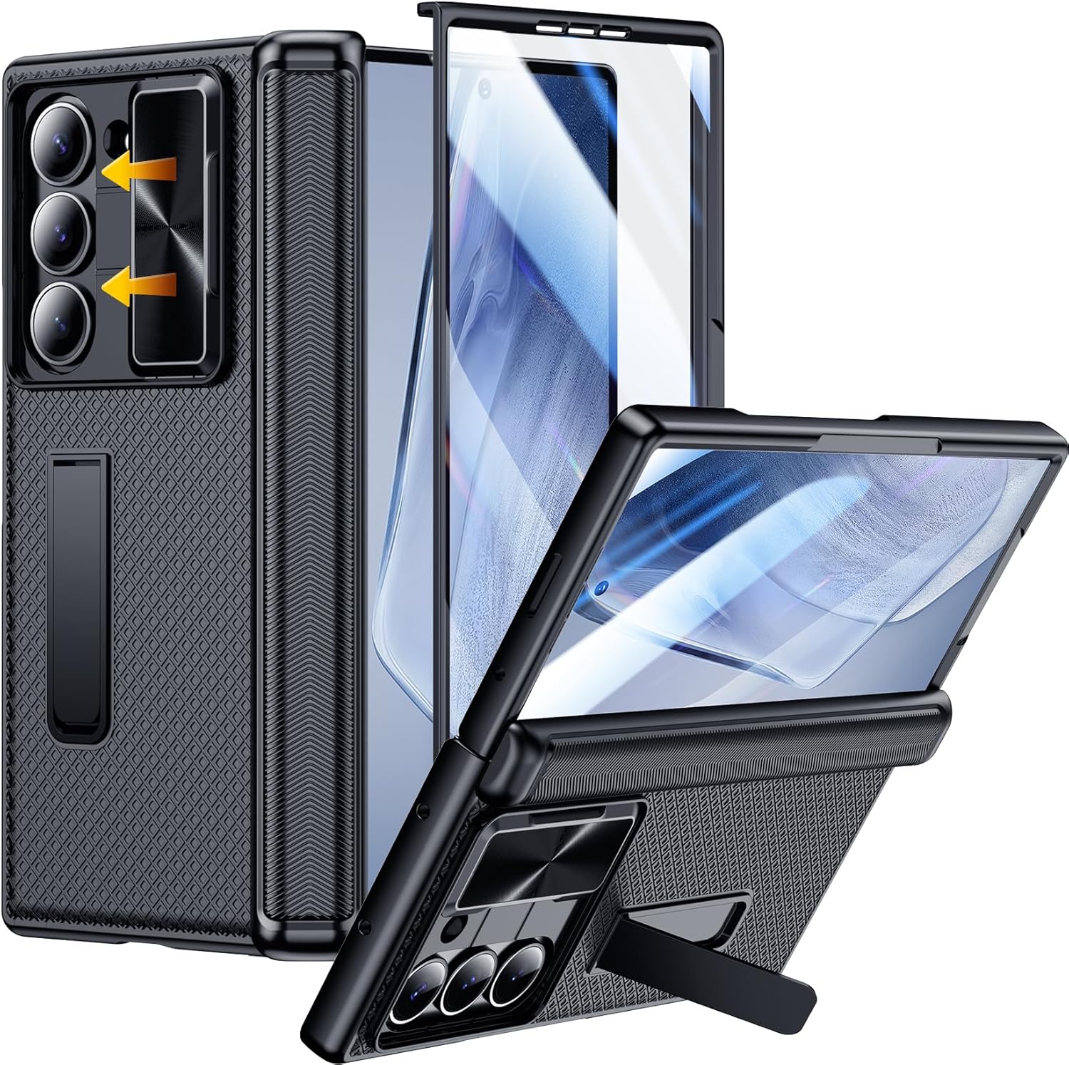 Temdan Galaxy Z Fold 6 Case with Built-in Screen Protector
