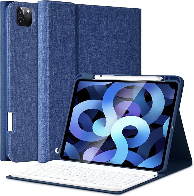 FUWANG iPad Pro 11 Case with Keyboard - Detachable Flip Stand