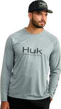 HUK Men's Pursuit Vented Long Sleeve Fishing Shirt - Lightweight Sun