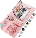 Premium Pink Desk Pad - Dual-Sided, Waterproof, Durable (23.6x13.7)