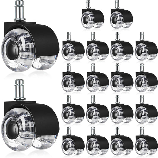 Quiet & Smooth Swivel Chair Wheels - 2 Inch Heavy Duty Casters