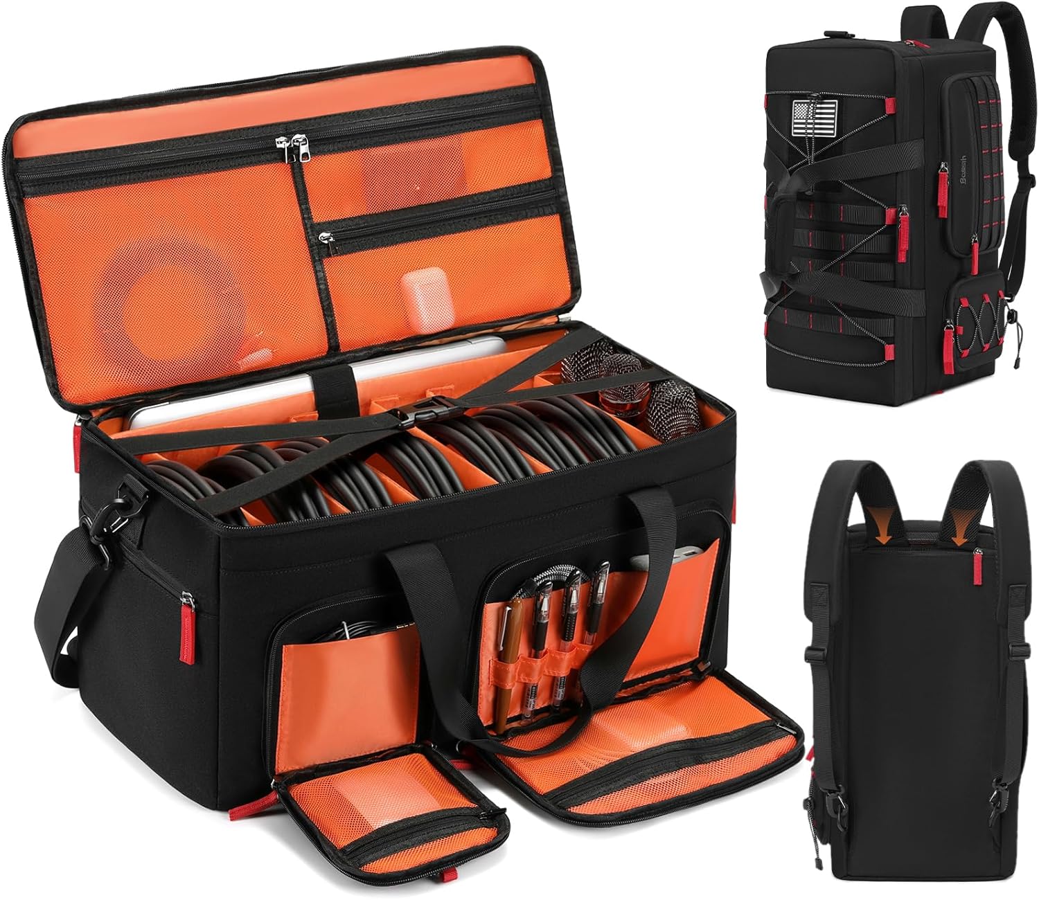 BOSSTIN DJ Cable Gig Bag for Equipment and Accessories