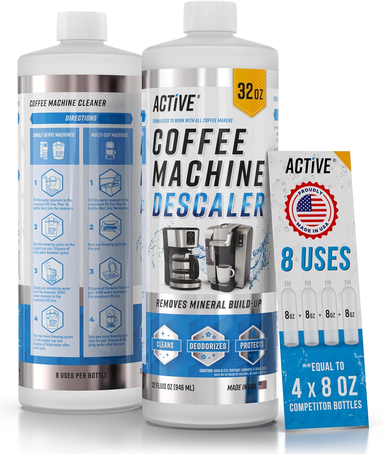 32oz Coffee Machine Descaler - 8 Uses | Compatible with Top Brands