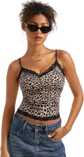 Women Padded Lace Double Lined Tank Top - Sexy V Neck Comfort