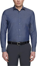 Men's Non Iron Herringbone Dress Shirt - Regular Fit, Long Sleeve