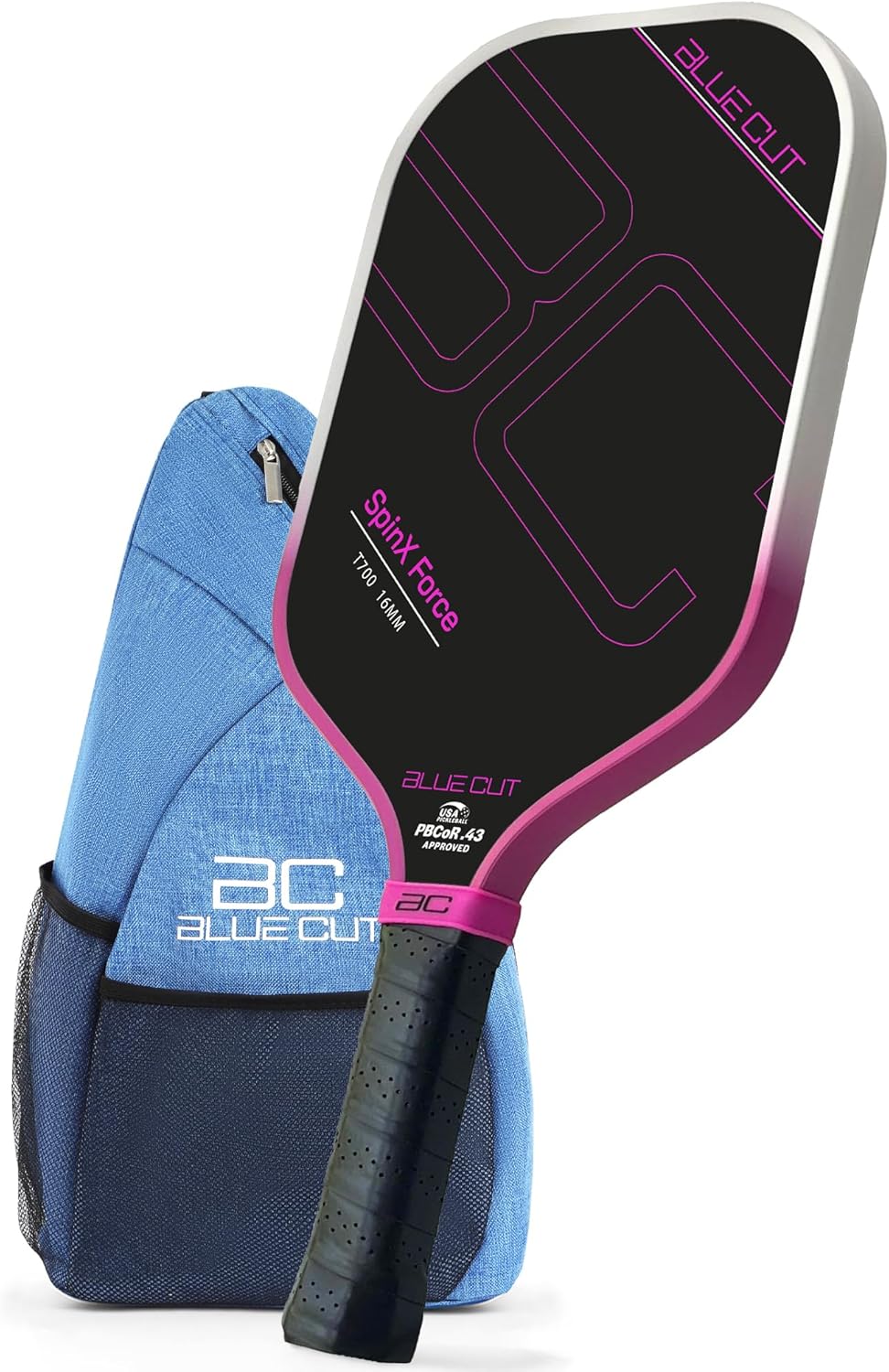Blue Cut SpinX Force Pickleball Paddle for Ultimate Control