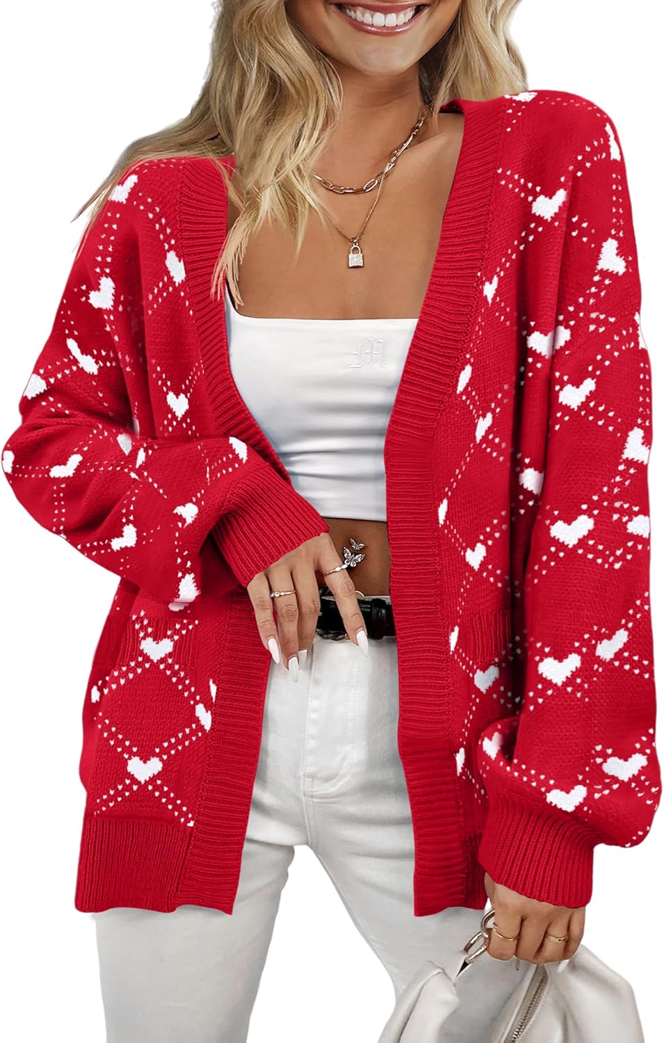 Women's Cardigan Soft Pocketed Long Sleeves Casual Sweater