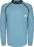 FR Shirts for Men Crew Neck Long Sleeve - Lightweight Flame Resistant