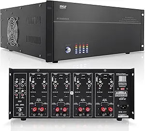 Pyle 4 Multi-Zone Stereo Amplifier with 8000 Watts Power
