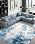 Abstract Area Rug Washable Rug with Non-Slip Backing 4x6 - Low Pile