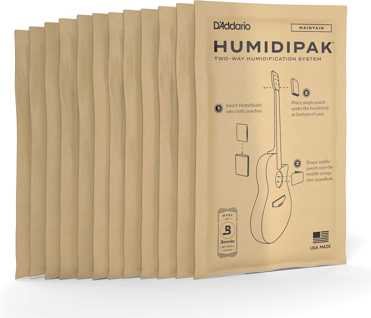 D'Addario Guitar Humidifier Packs for Optimal Instrument Care