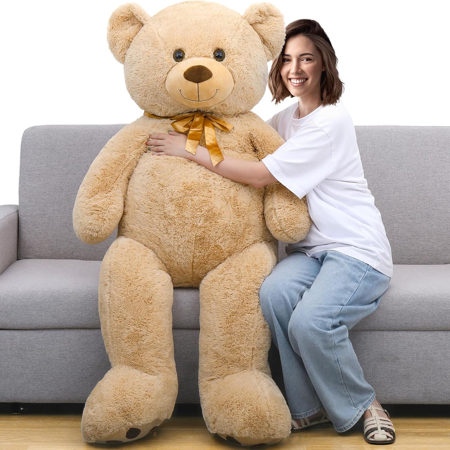 Giant Teddy Bear 5 Feet Tall - Fluffy Cuddly Love Gift