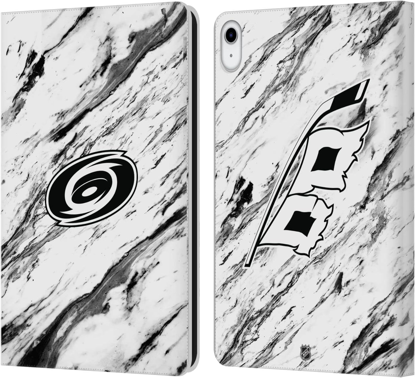 NHL Marble Carolina Hurricanes Leather Wallet Case for iPad 10.9