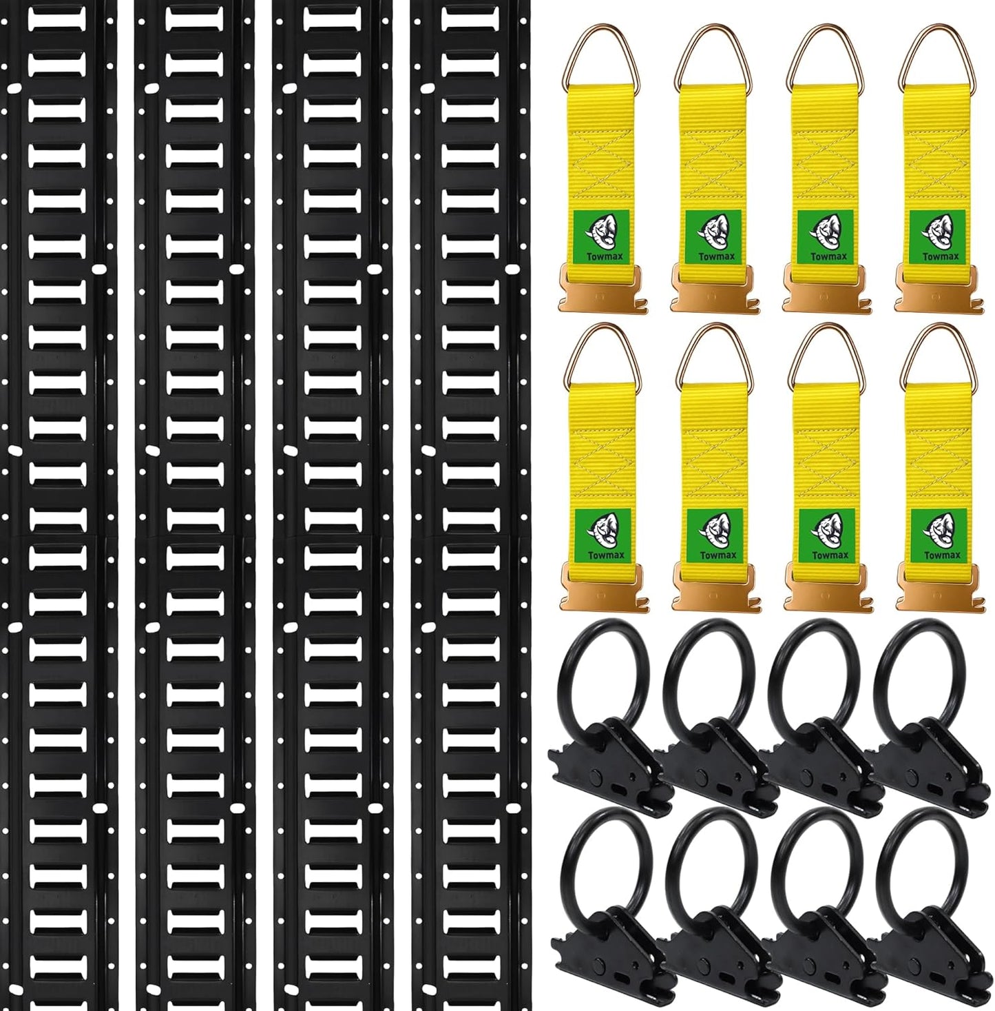 8ft E Track Tie Down Rail Kit for Heavy Duty Cargo Security
