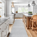 Moroccan Runner Rug 2x8 for Hallway - Soft, Non-Slip Grey Distressed
