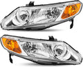 Headlight Assembly Pair for 2006-2011 Honda Civic Sedan - Reliable