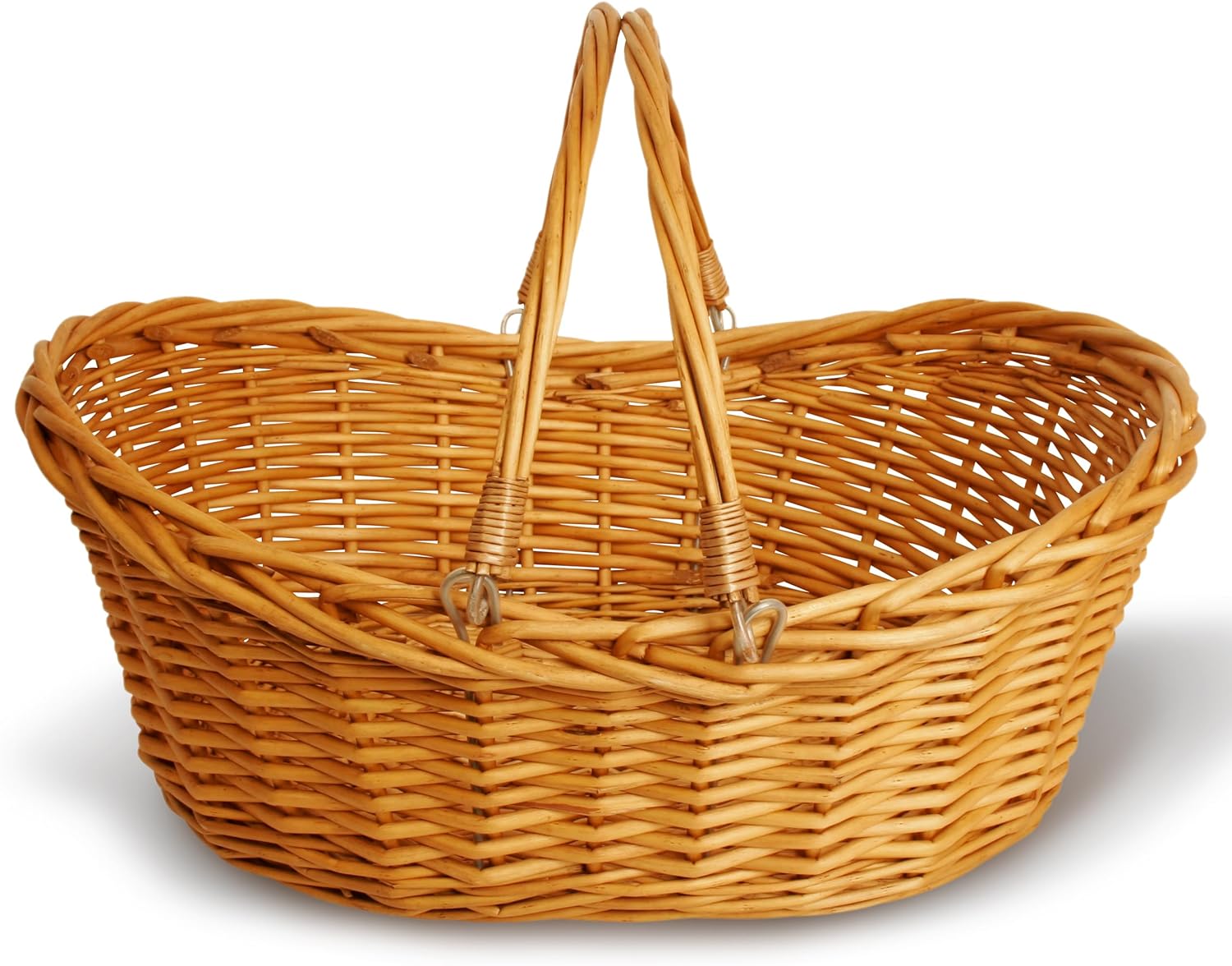 Large Light Brown Hand Woven Wicker Basket for Storage Needs