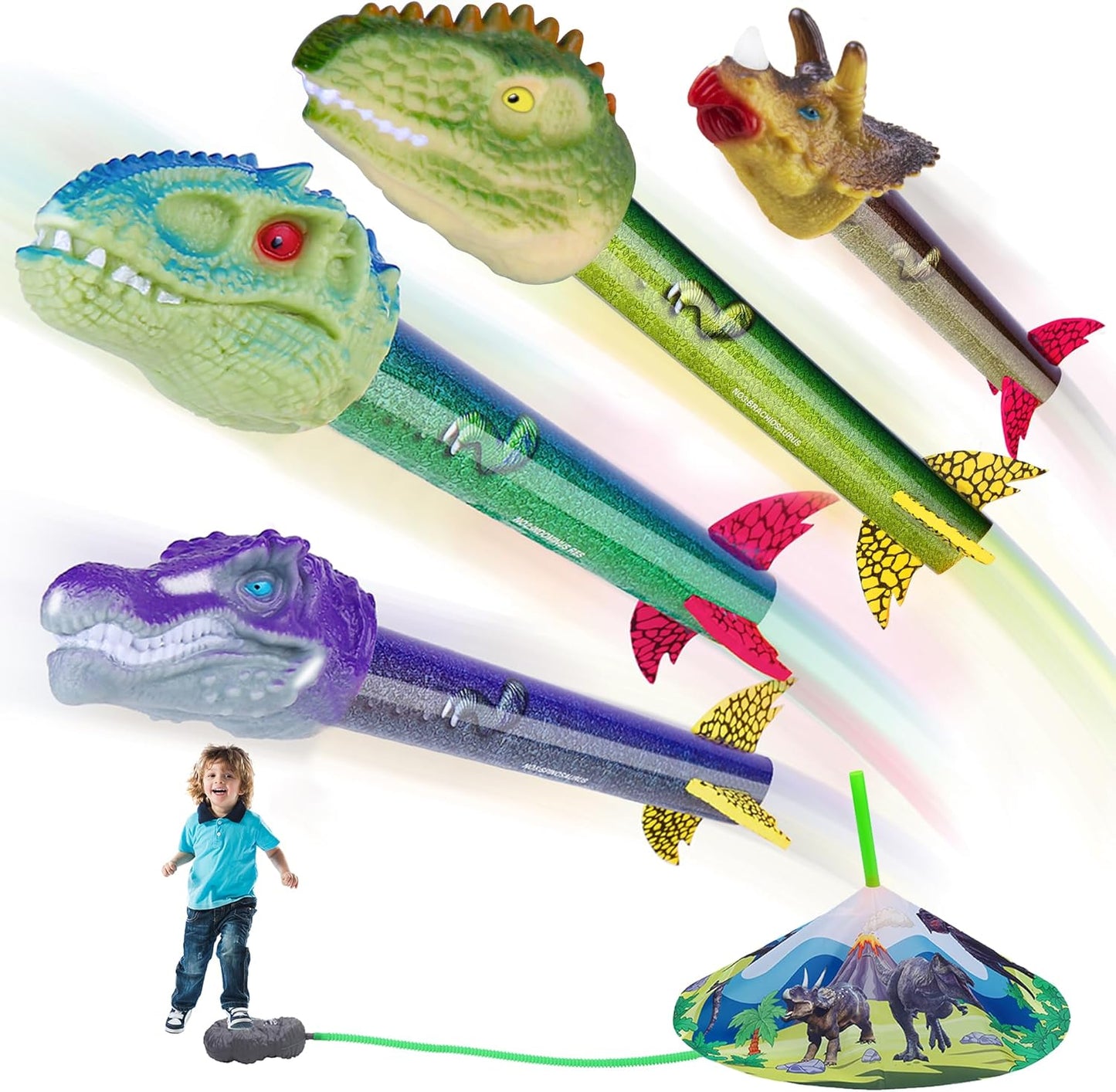 Gizzjoy Dinosaur Rocket Launcher - Launch Up to 100 Ft!