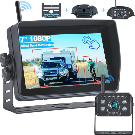 Venluna Wireless RV Backup Camera with Blind Spot Detection