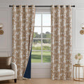 Blackout Floral Curtains 96 in Panels - Full Room Darkening
