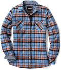 CQR Women's Plaid Flannel Shirt Long Sleeve - Soft All-Cotton Comfort