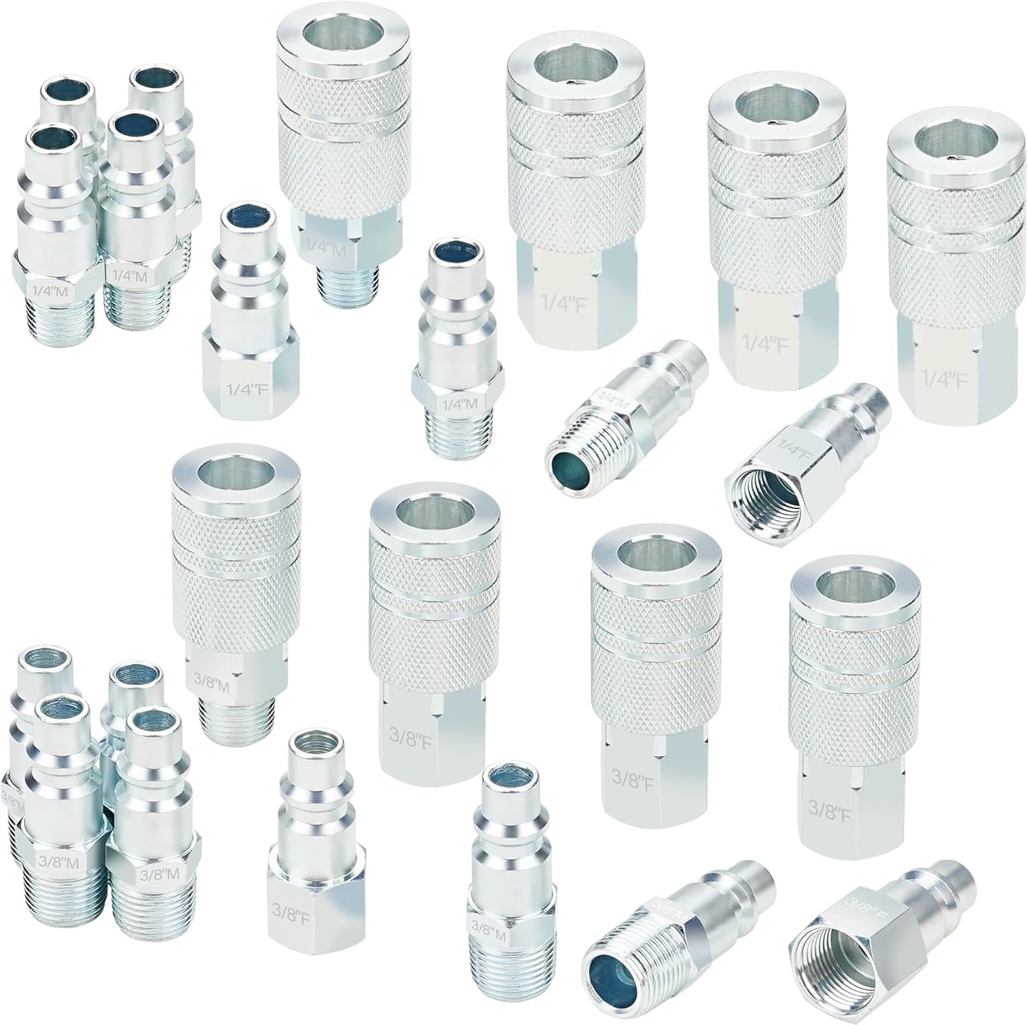 HOOTSUM 24PCS Air Hose Connectors Kit - Speed up Compressor Work!