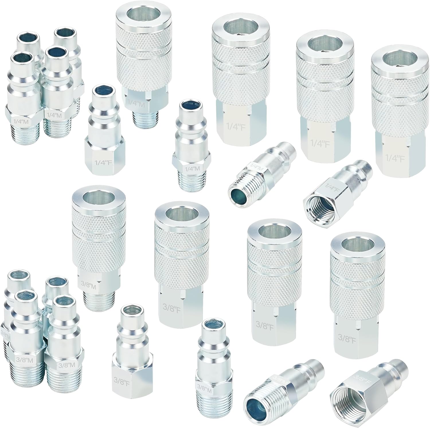 HOOTSUM 24PCS Air Hose Connectors Kit - Speed up Compressor Work!