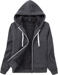 Women's Fleece Hoodie Full Zip Sherpa Lined Jacket - Warm Winter Layer