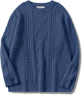 ANRABESS Oversized Cable Knit Pullover Sweater - Cozy Everyday Layer