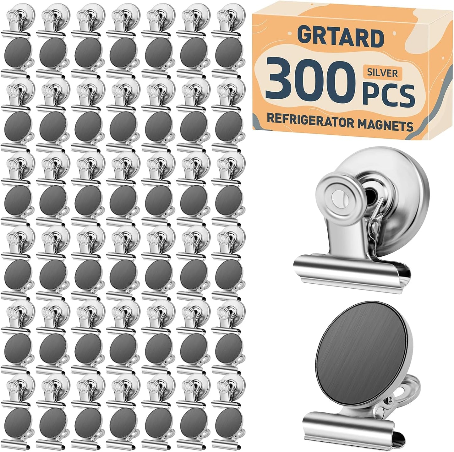 Grtard 300pack Magnetic Clips Heavy Duty for Fridge Use
