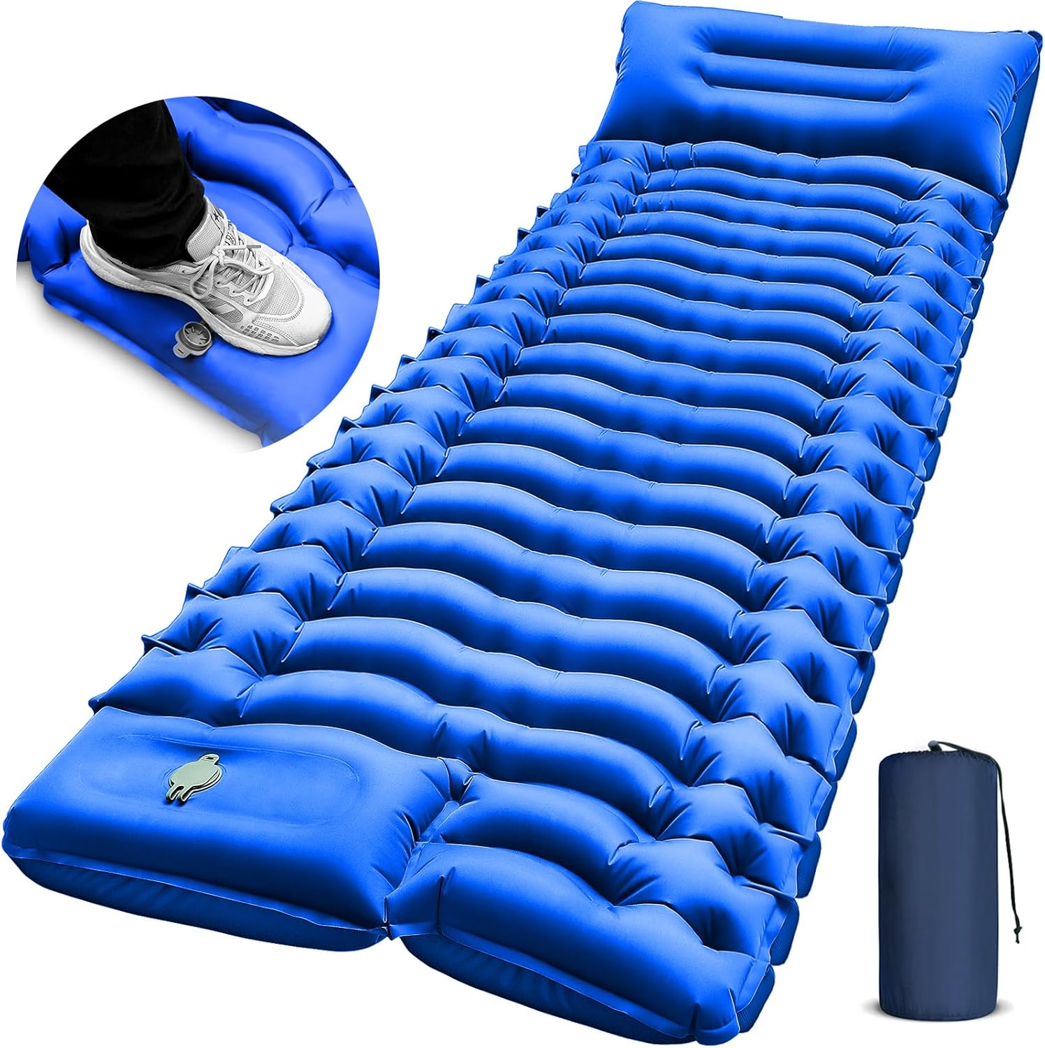 Ultralight Camping Sleeping Pad with Built-in Pillow for Comfort