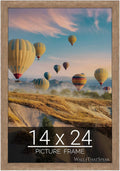 wallsthatspeak 14x24 Brown Barnwood Picture Frame - Rustic Puzzle