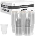 Party Solids Clear Disposable Plastic Cups - Pack of 600, 12 oz