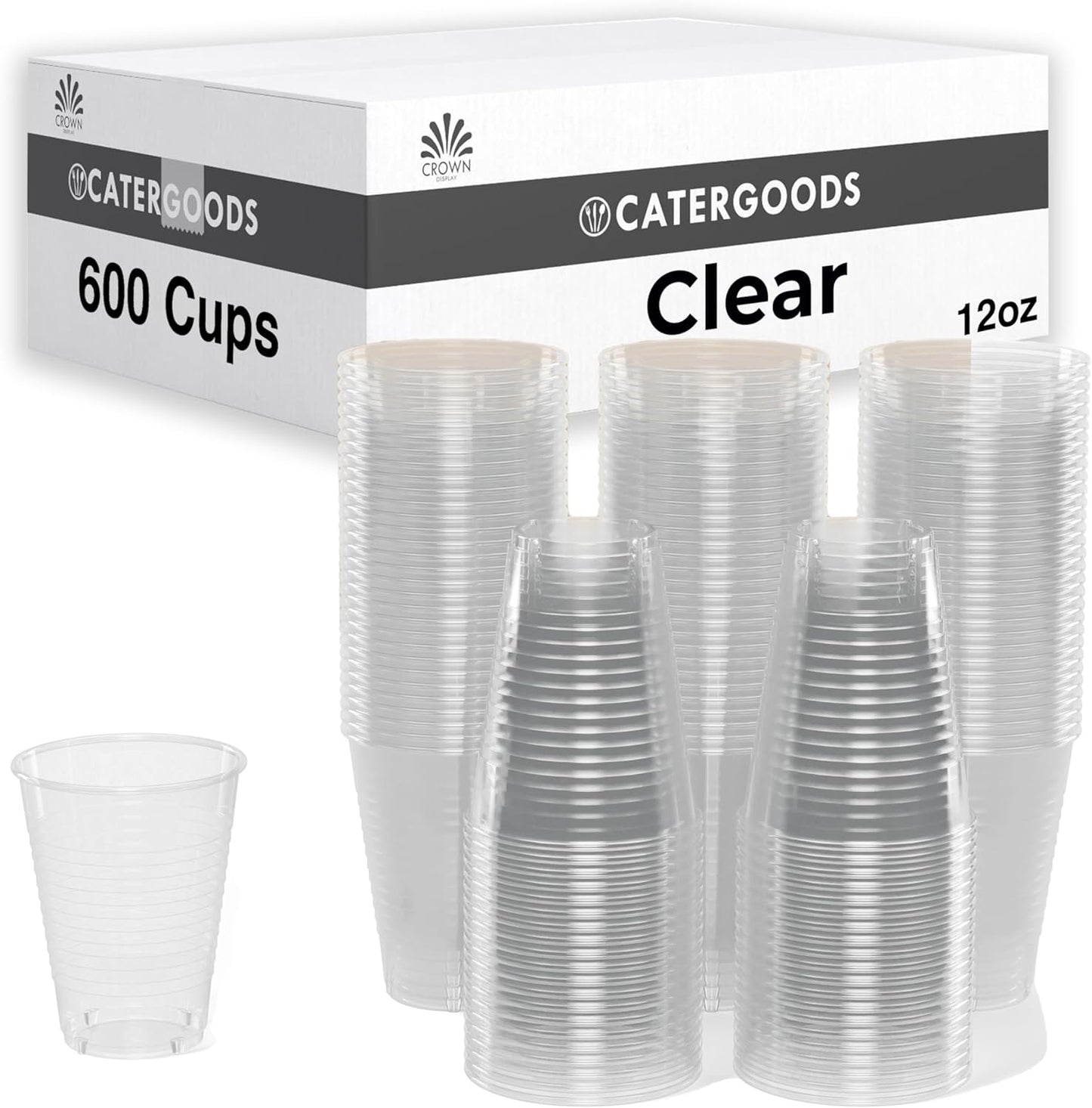 Party Solids Clear Disposable Plastic Cups - Perfect for Events