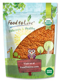 Food to Live Organic Red Split Lentils, 5 Pound Bag - Protein-Rich