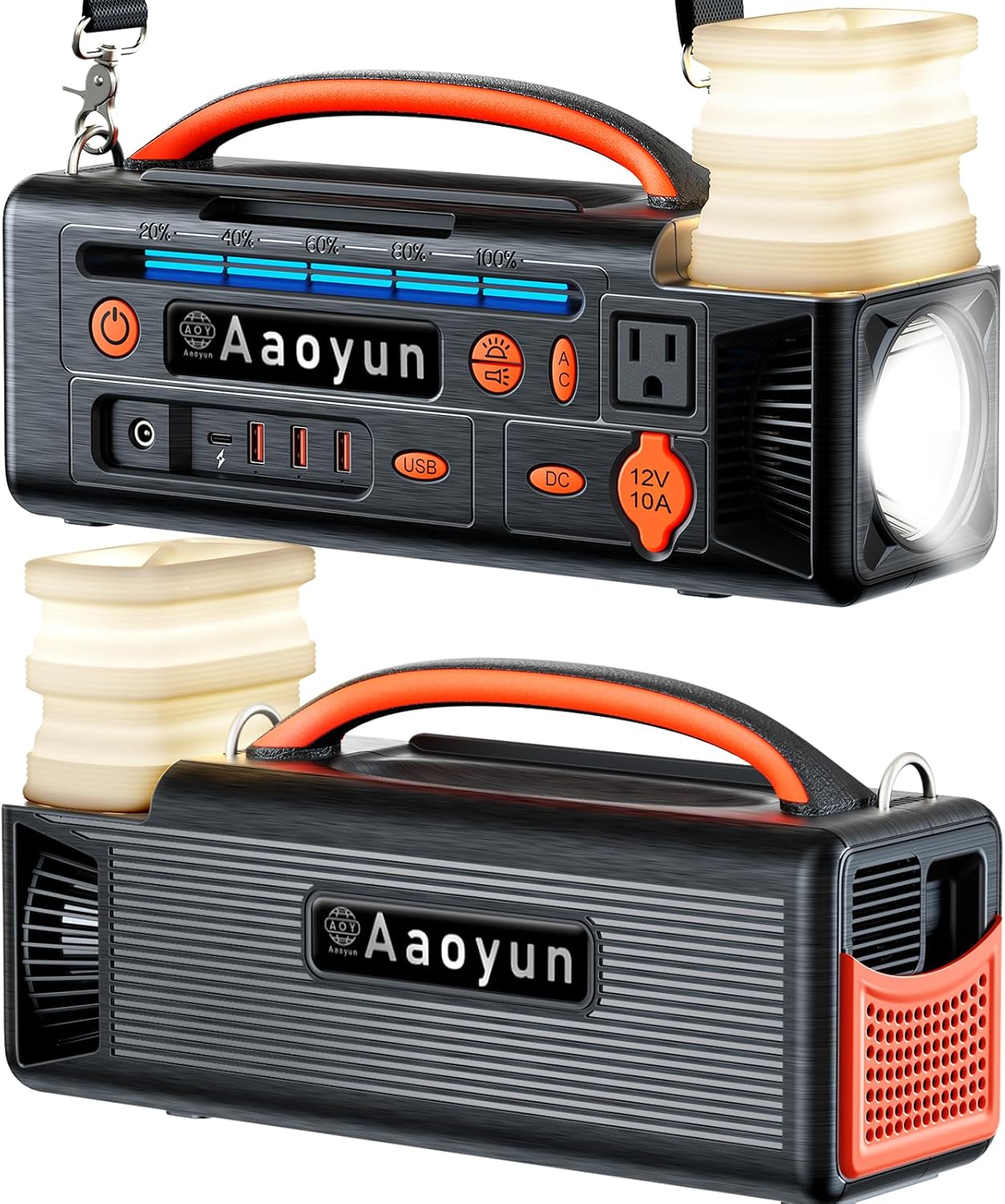Compact 300W Solar Generator with USB-C, Night Light & Flashlight