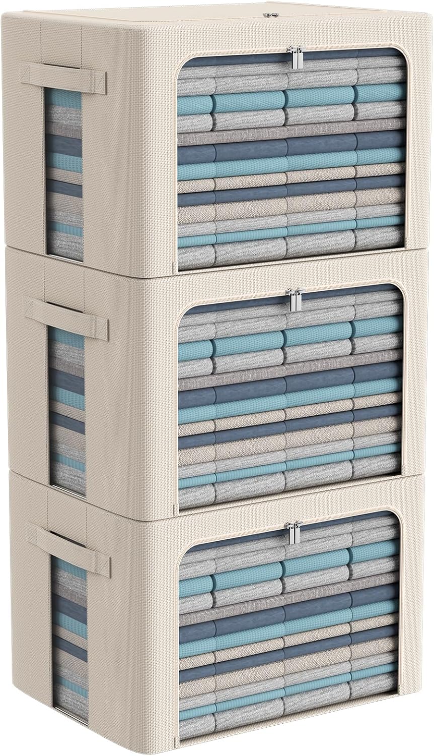 3Pack Frame Storage Box - Large Capacity Oxford Fabric Organizer