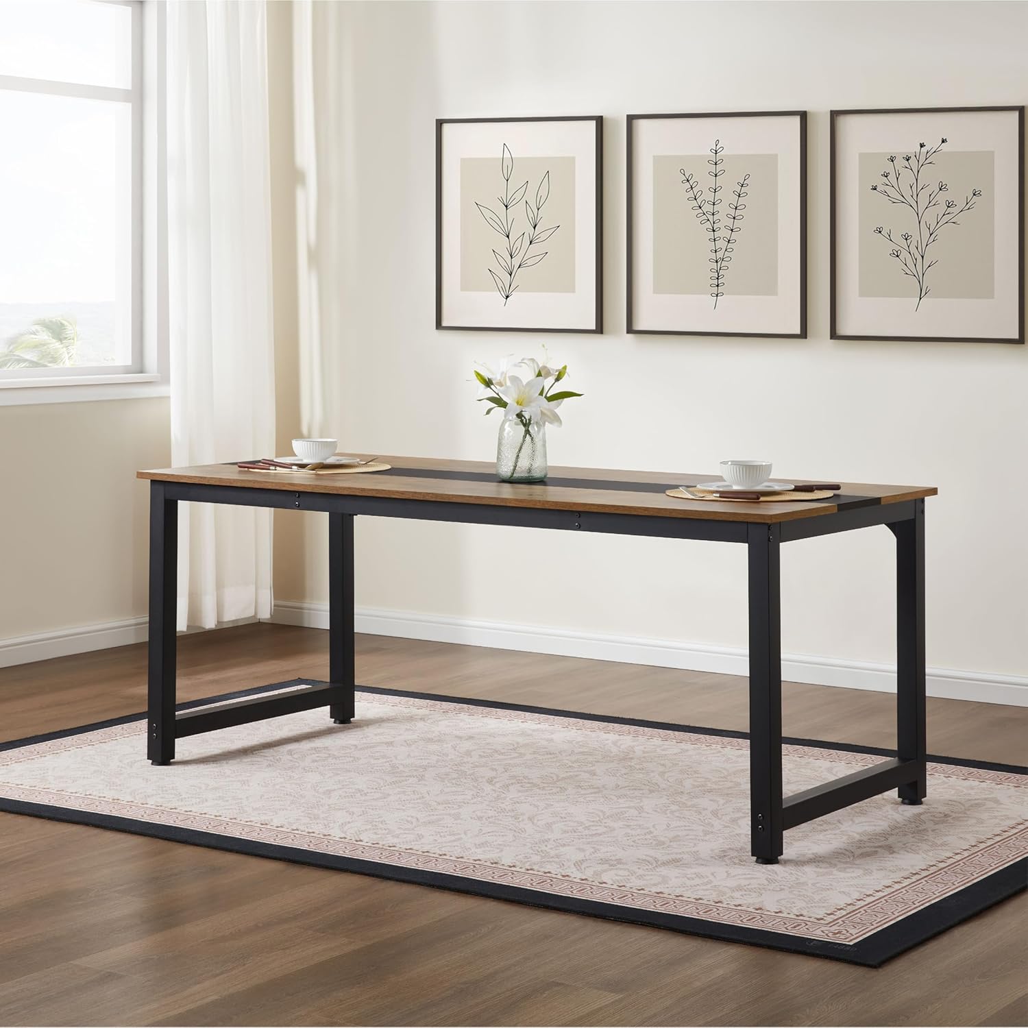 Large Office Computer Desk with Thicken Frame for Home Office