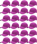 24/144 Pack Unisex Baseball Caps - Adjustable Bulk Value Pack