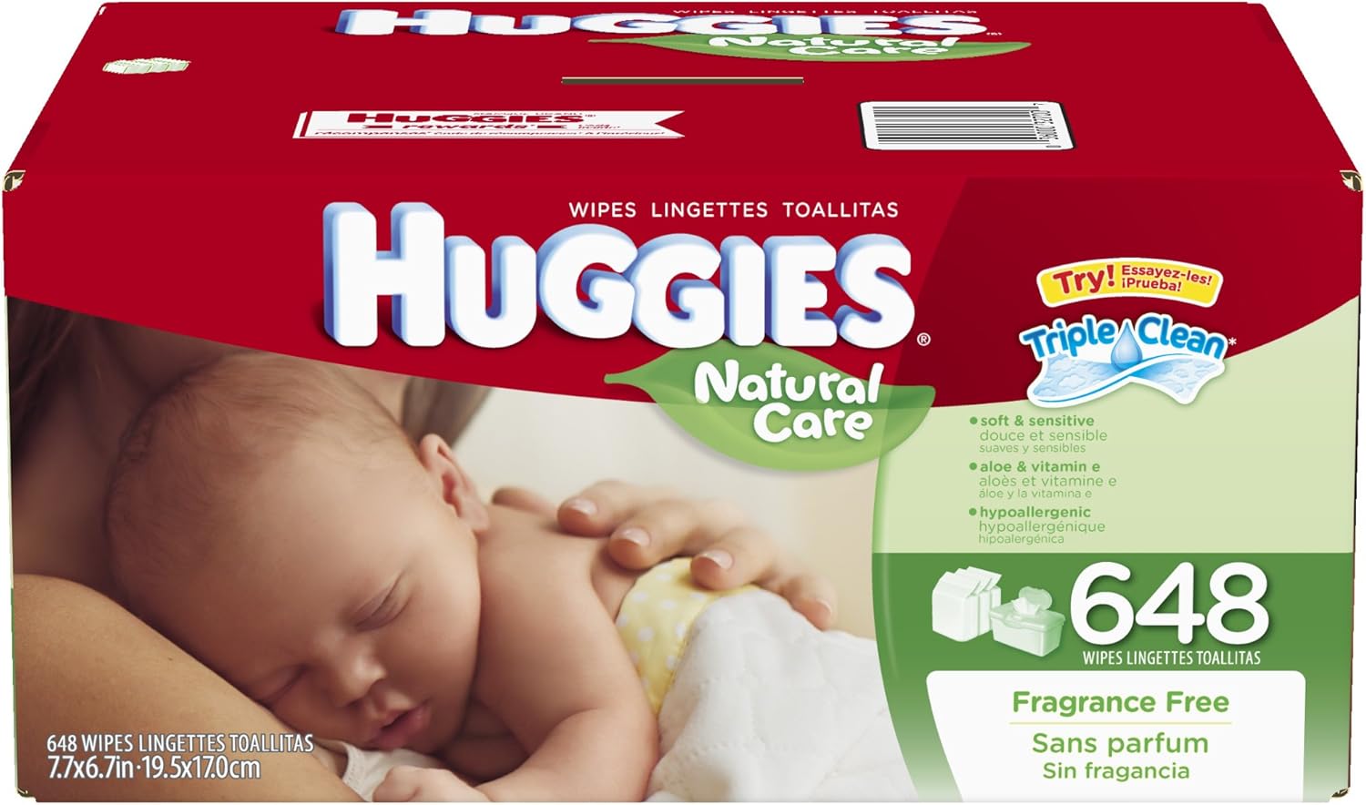 Huggies Natural Care Baby Wipes Refill, 648 Count