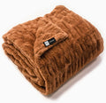 Copper Minky Blanket Ultra Soft Faux Fur Throw for Home Use