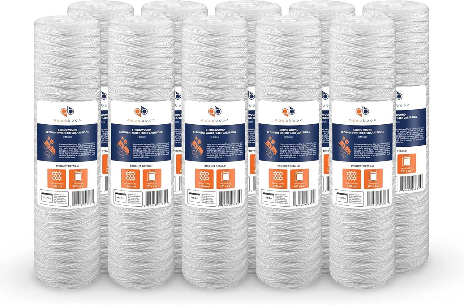 1 Micron Whole House Water Filter Cartridge for Well Water