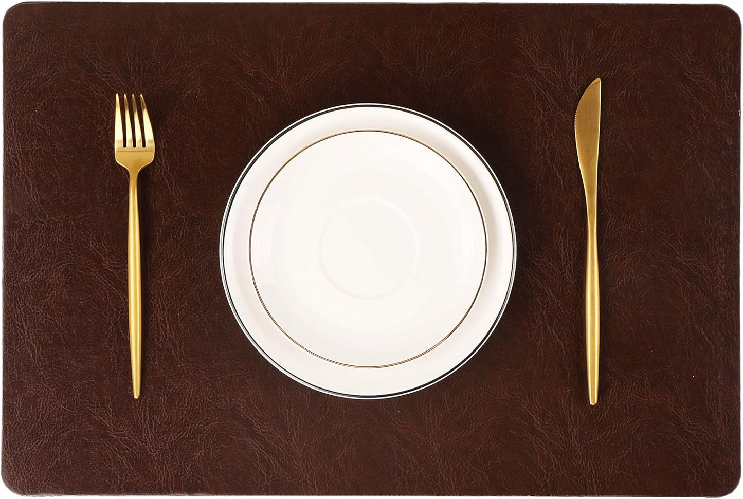 Faux Leather Placemats Set of 8 for Stylish Dining Decor