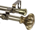 Rod Desyne Flair Double Window Curtain Rod Set, 66 to 120 in - Antique