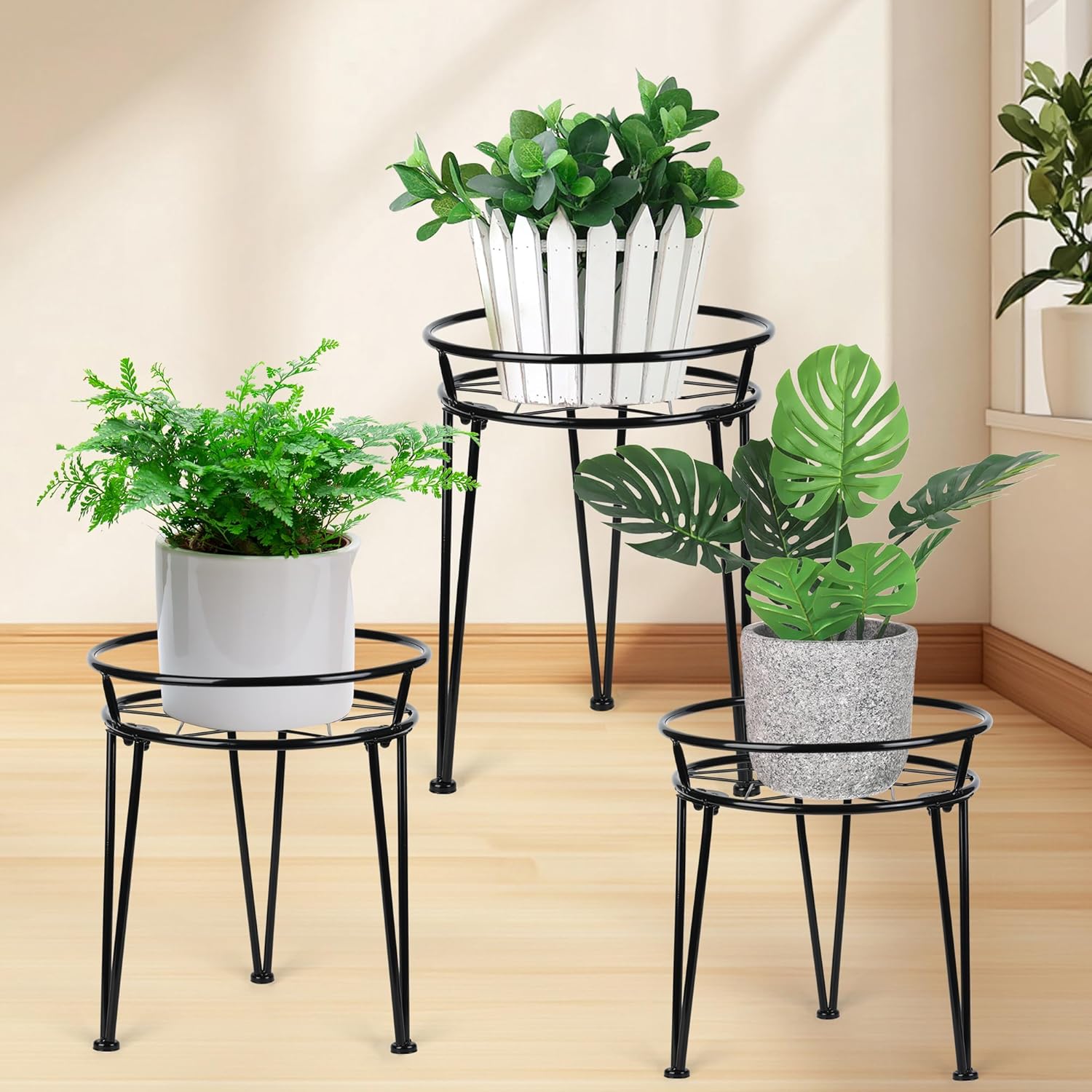Metal Plant Stand for Indoor and Outdoor Use, 3PCS Set