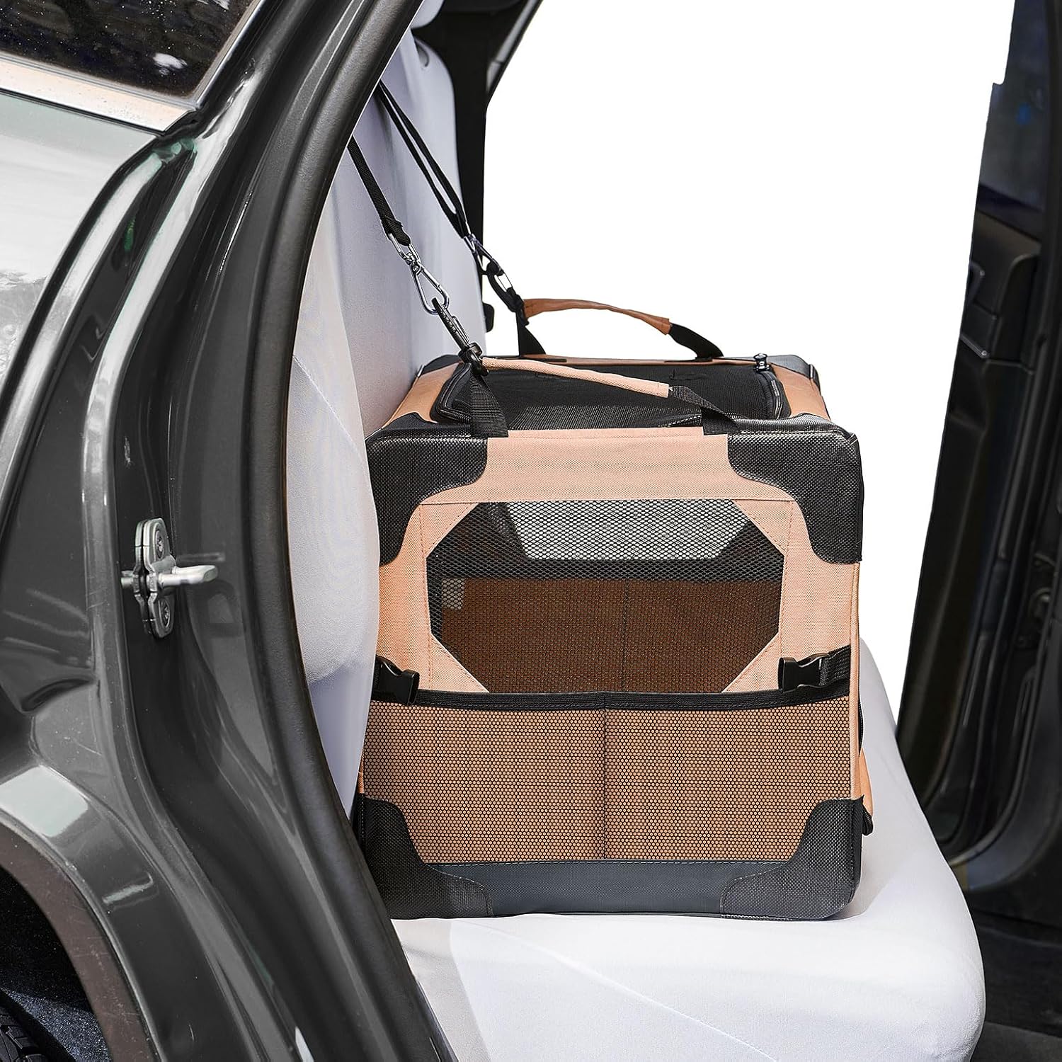 Collapsible Dog Crate for Car Travel - Portable Pet Crate