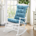 rocking chair cushions 17x17 seat & 21x17 back - non-slip tufted set