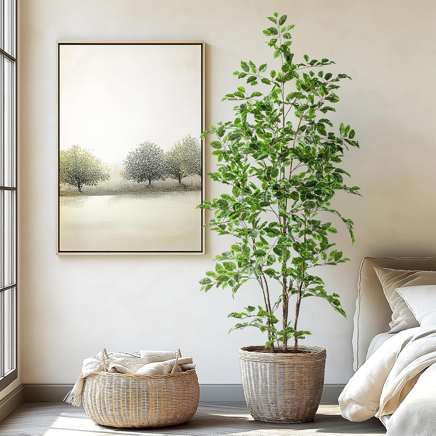Artificial Ficus Tree Indoor 6ft for Home Office Decor