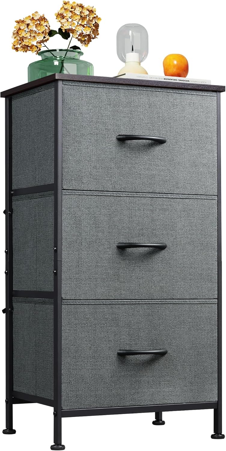 WLIVE Dresser with 3 Drawers for Bedroom and Entryway Storage
